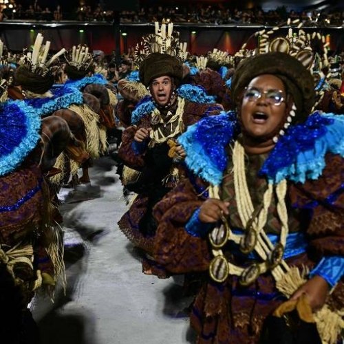 Portela aborda a cultura negra no Rio Grande do Sul em desfile na Sapucaí – Pablo Porciuncula/AFP